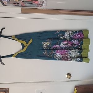 Maeve Teal 100% silk dress